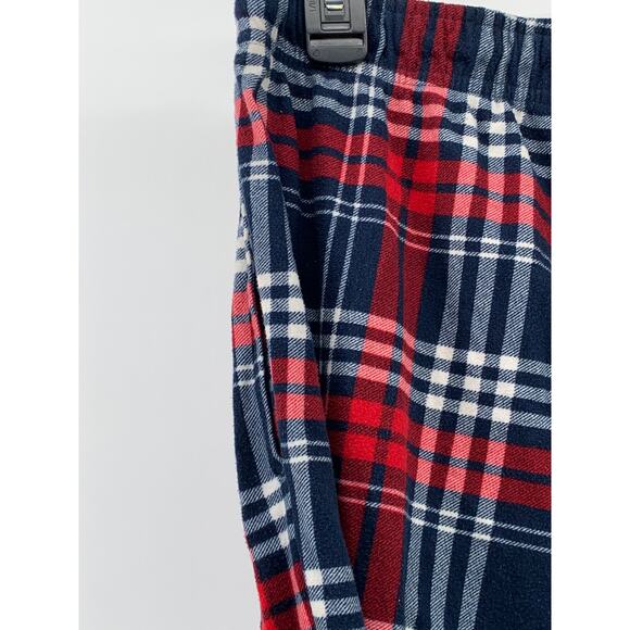 NAUTICA Men's Navy-Red Plaid Flannel Pull-On Classic-Fit Pajama Pants SZ L - Picture 6 of 9